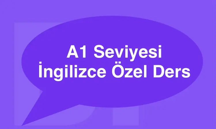 A1 Seviyesi İngilizce Özel Ders
